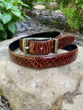 TARDINI Brown Alligator Men’s Belt